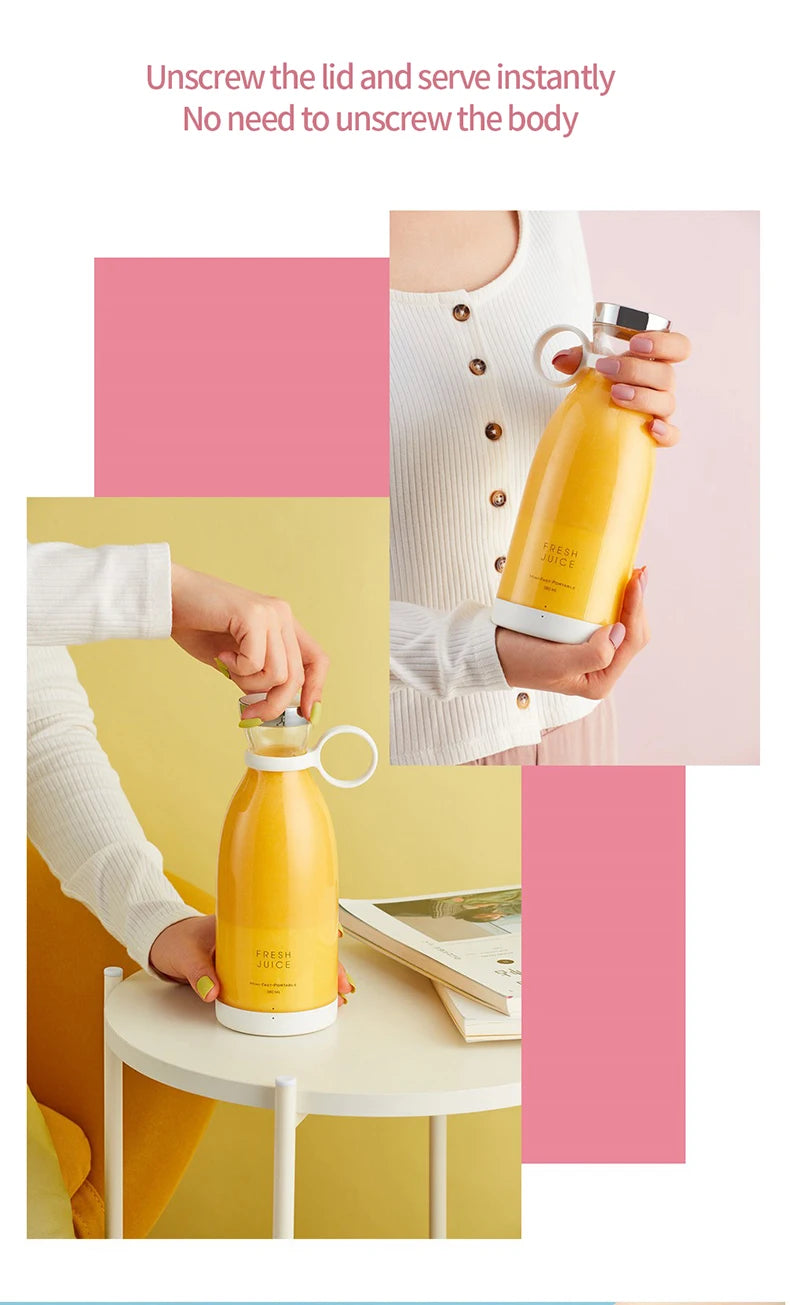 Mini Extracteur de Jus Portable : Le compagnon idéal pour des jus frais où que vous soyez !